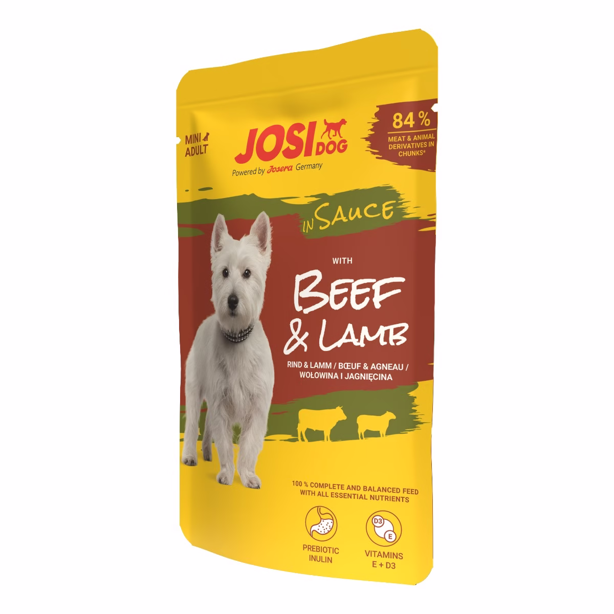 JosiDog Beef & Lamb in Sauce 100g