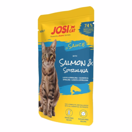 JosiCat with Salmon & Spirulina in Sauce 85g